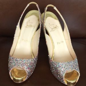 Christian Louboutin glitter heels